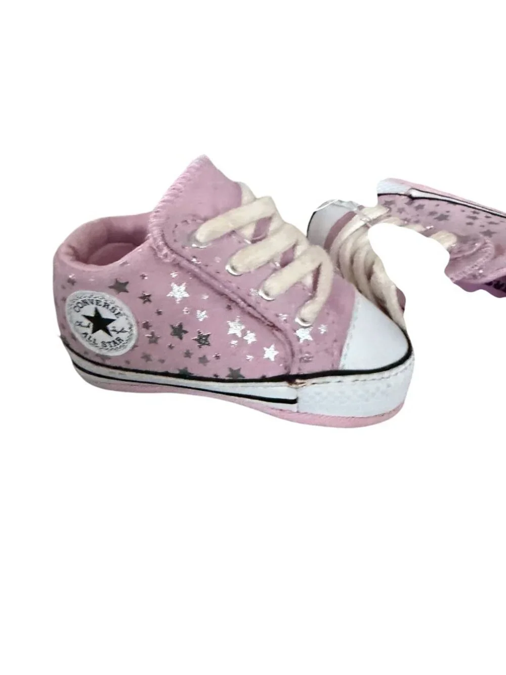 CONVERSE Girls Baby Star Print Crib Sneakers Shoes Size 1